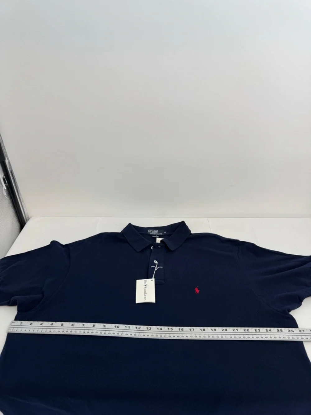 NWT Vintage Polo Ralph Lauren Polo Shirt Men’s XXL Navy Blue Embroidered Pony - Picture 5 of 7